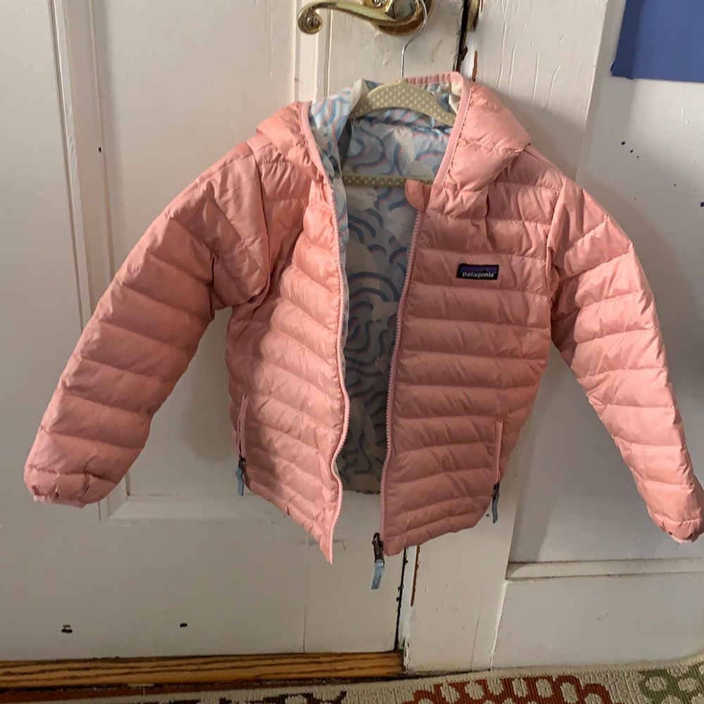 Reversible Patagonia down sweater hoodie